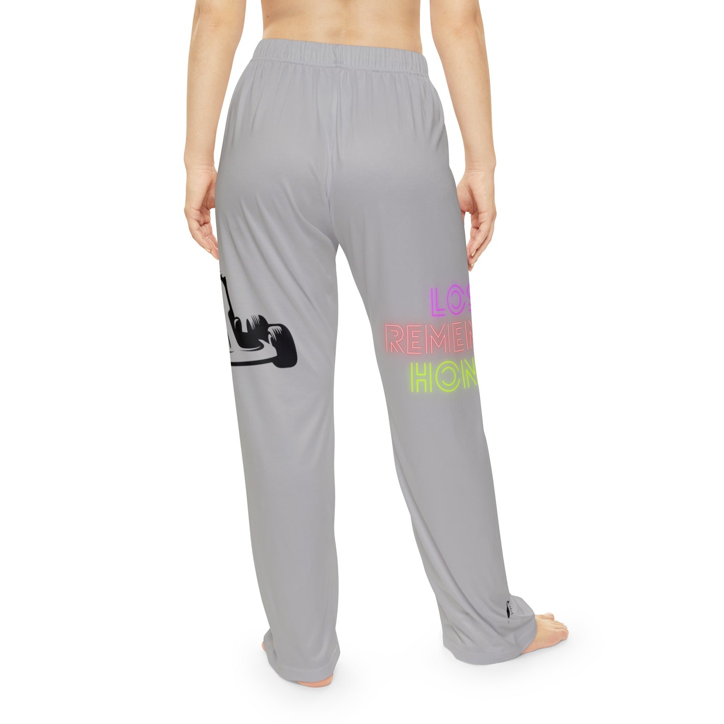 Pambabaeng Pajama Pants: Racing Lite Gray