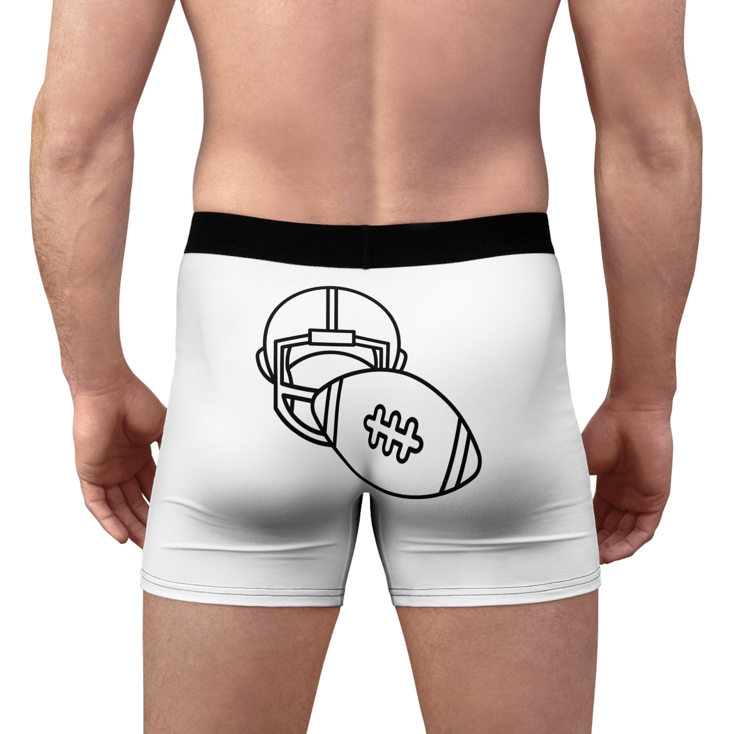 Men's Boxer Briefs Football White