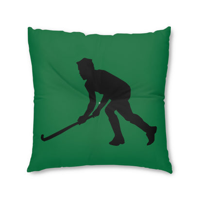 Tufted Floor Pillow, Square: Hockey Dark Green
