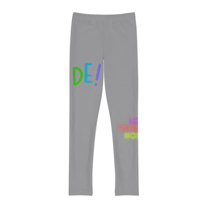 Youth Full-Length Leggings: LGBTQ Pride Grey