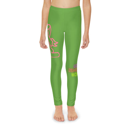 Youth Full-Length Leggings: Fight Cancer Green