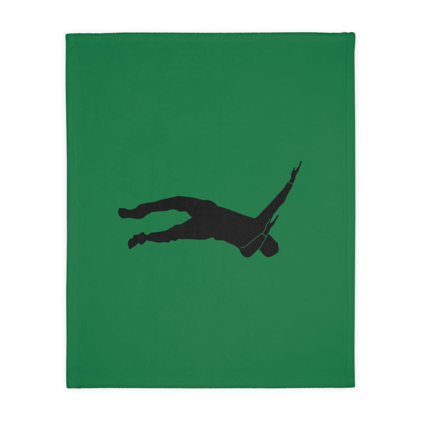 Velveteen Minky Blanket (Two-sided print): Dance Dark Green