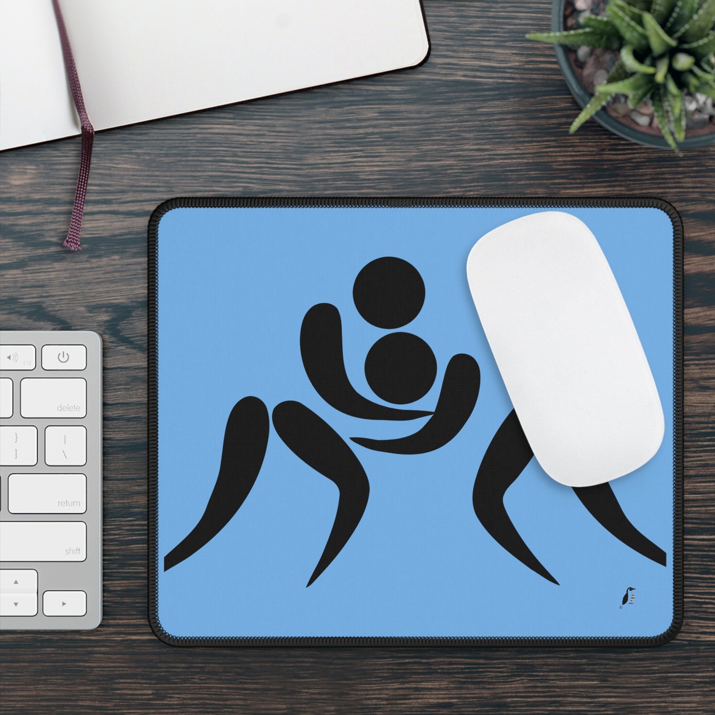 Gaming Mouse Pad: Wrestling Lite Blue