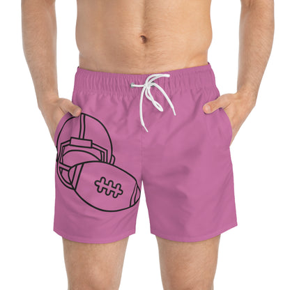 Swim Trunks: Football Lite Pink