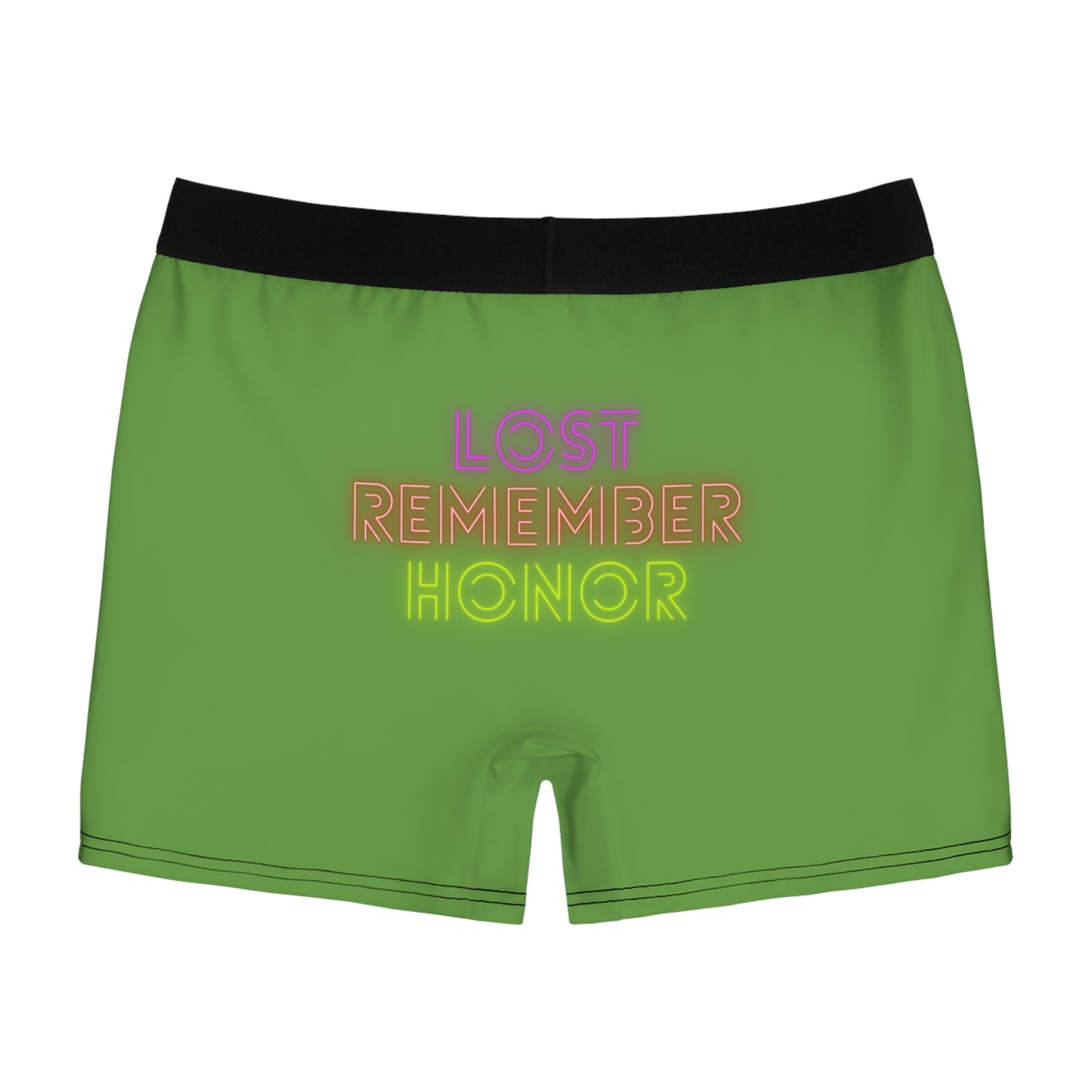 Men's Boxer Briefs: Lost Remember Honor Green