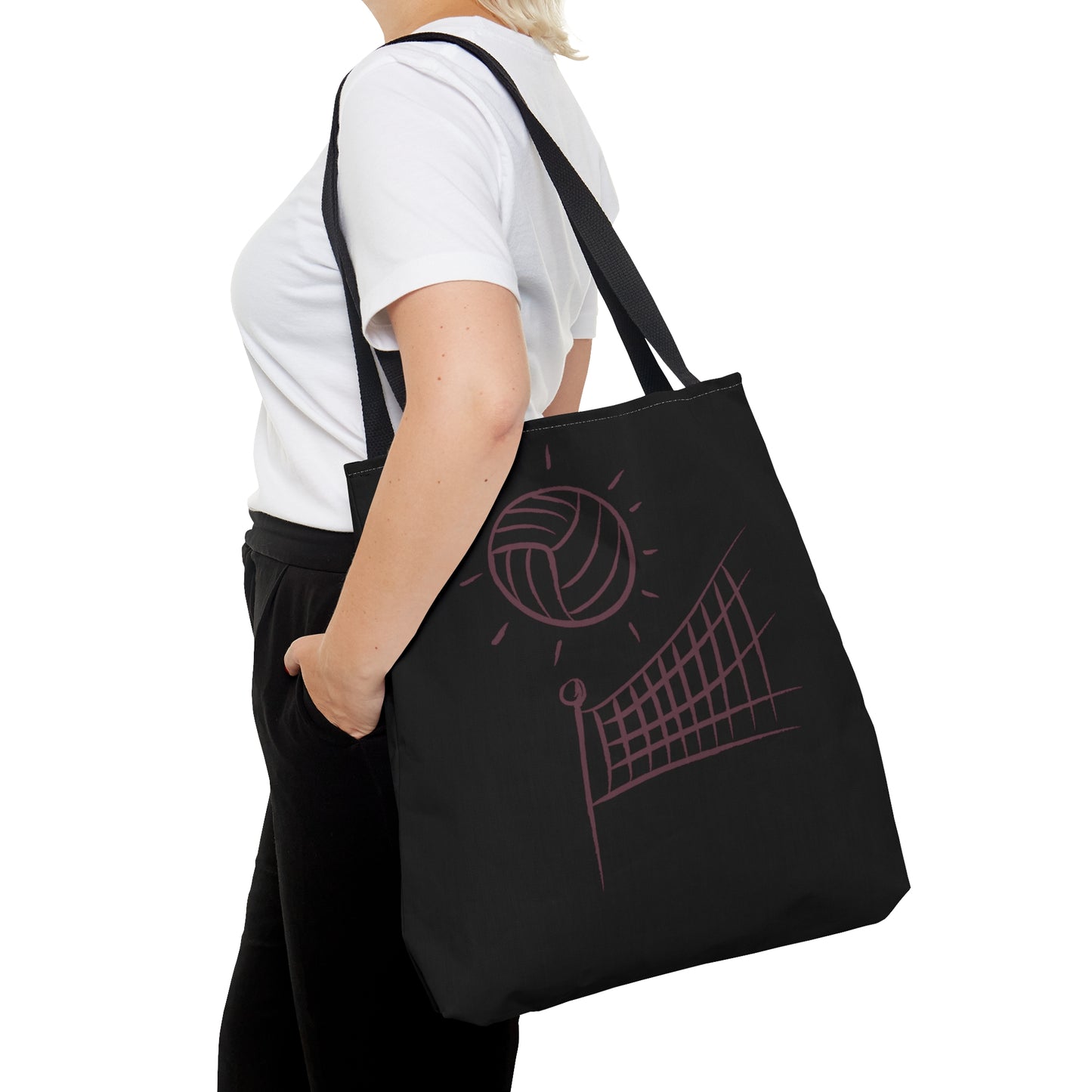 Tote Bag: Volleyball Black