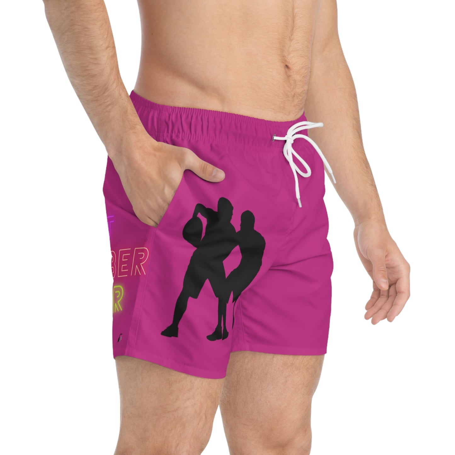 Swim Trunks: Basketball Pink