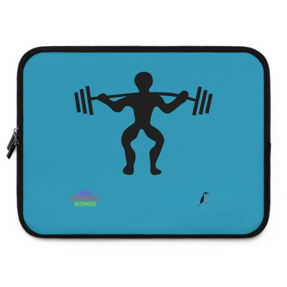 Laptop Sleeve: Weightlifting Turquoise