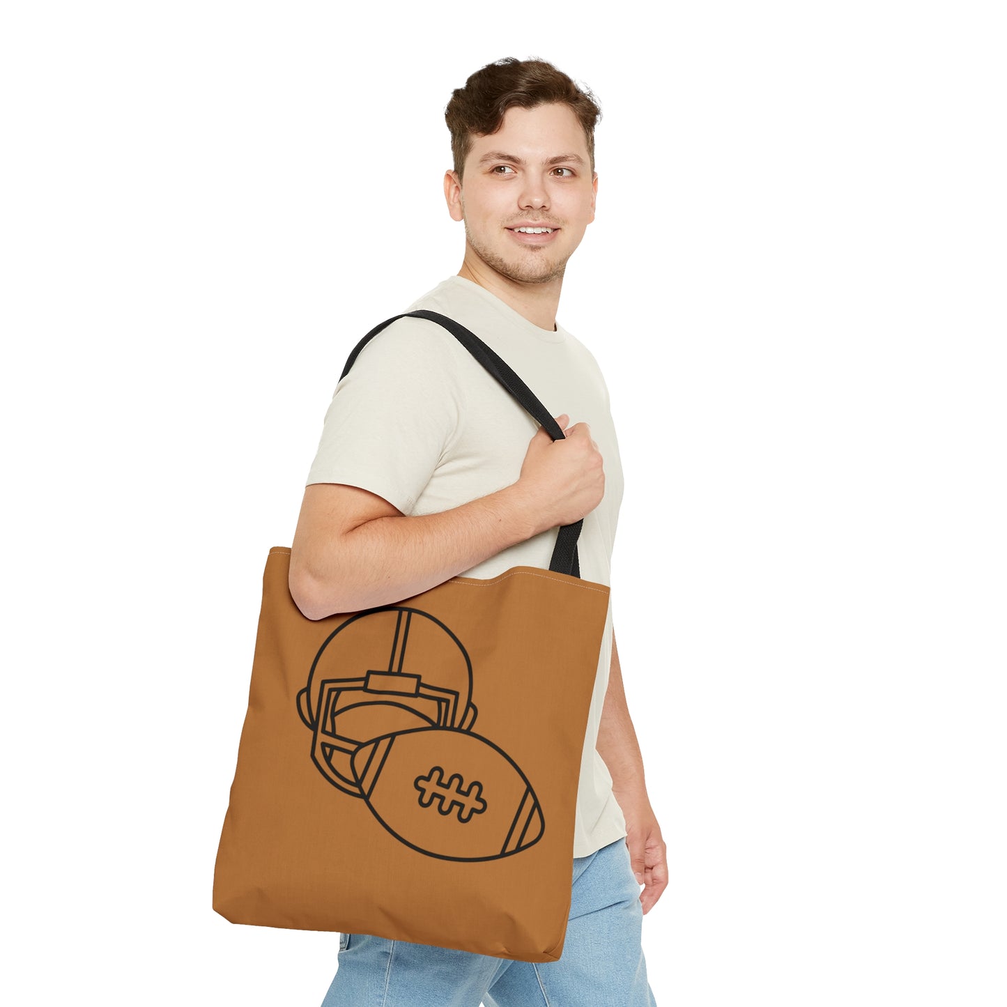 Tote Bag: Football Lite Brown