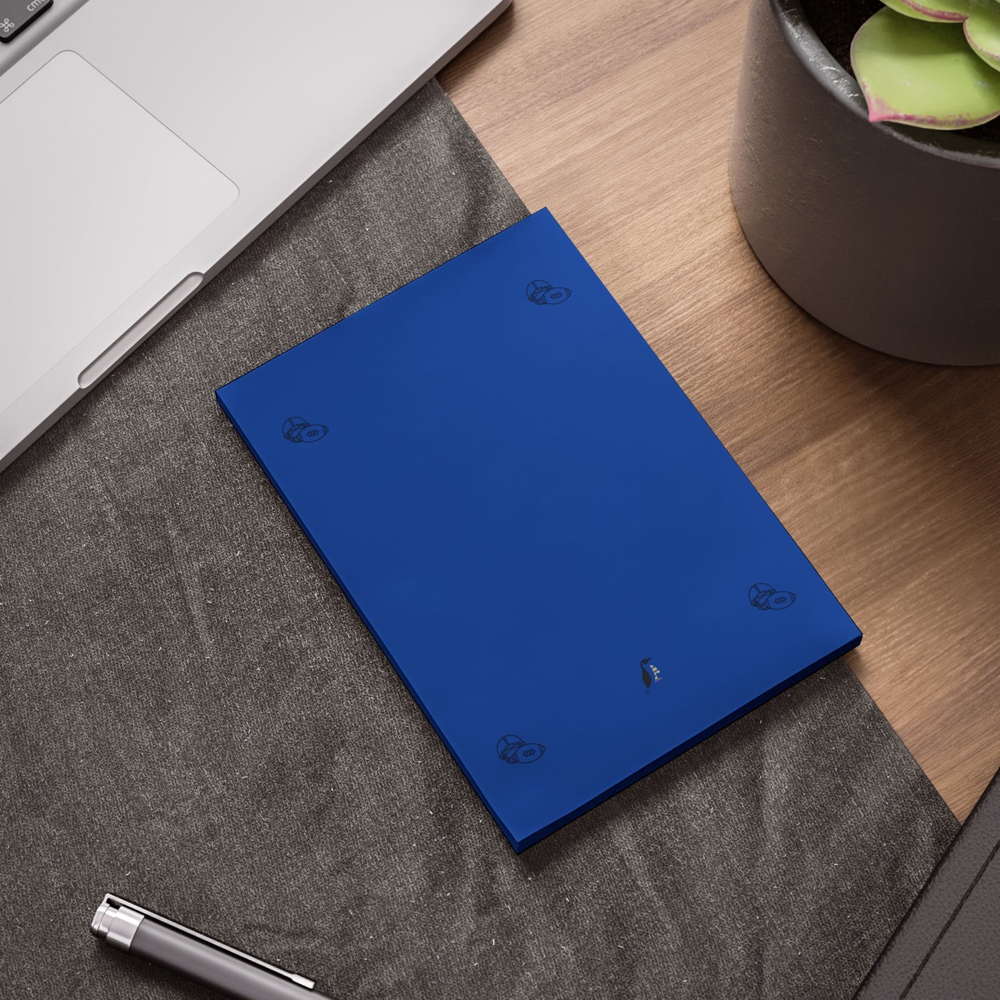 Post-it® Note Pads: Football Dark Blue