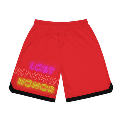 Basketball Rib Shorts: Baseball Red