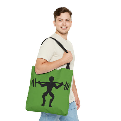 Tote Bag: Weightlifting Green