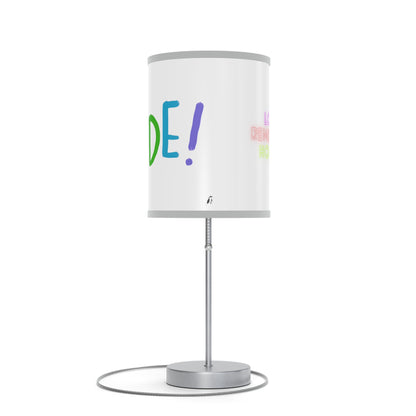 Lamp on a Stand, US|CA plug: LGBTQ Pride White