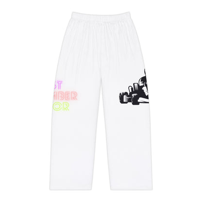 Pambabaeng Pajama Pants: Racing White 