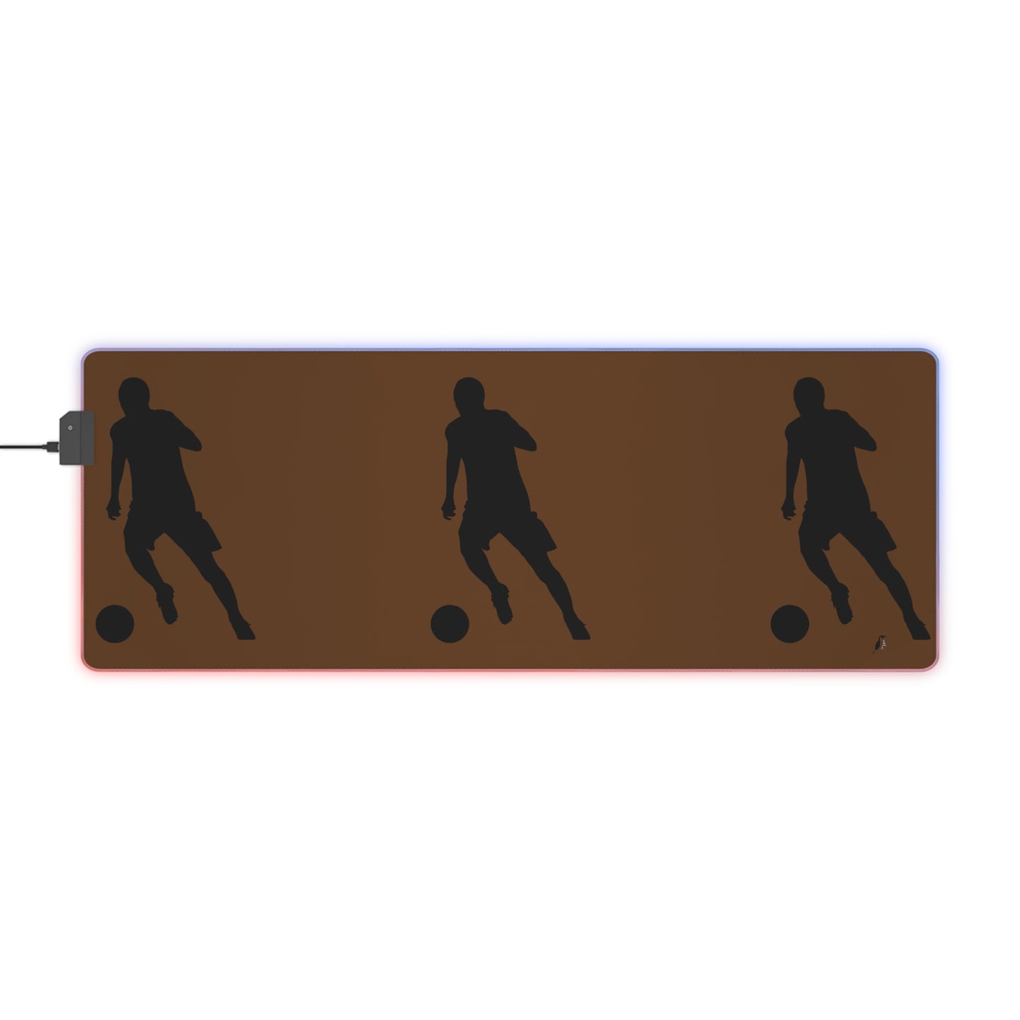 LED Gaming Mouse Pad: Soccer Brown