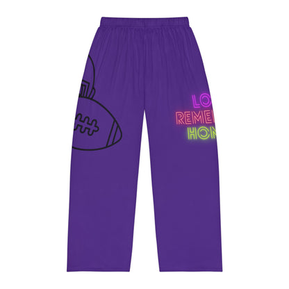 Men's Pajama Pants: Football Purple