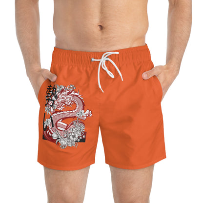 Swim Trunks: Dragons Orange