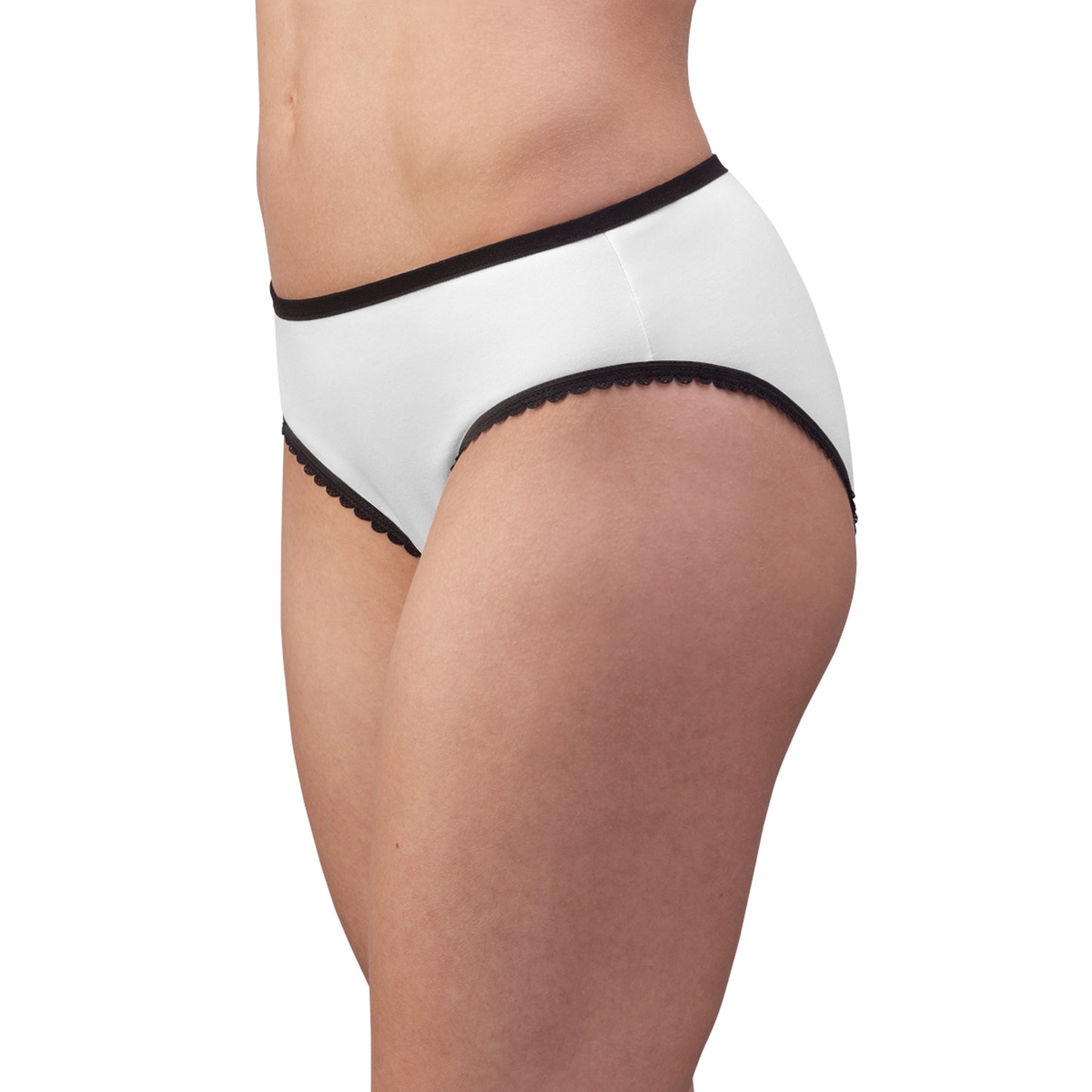 Women's Briefs: Crazy Penguin World Logo White