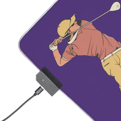 LED Gaming Mouse Pad: Golf Purple