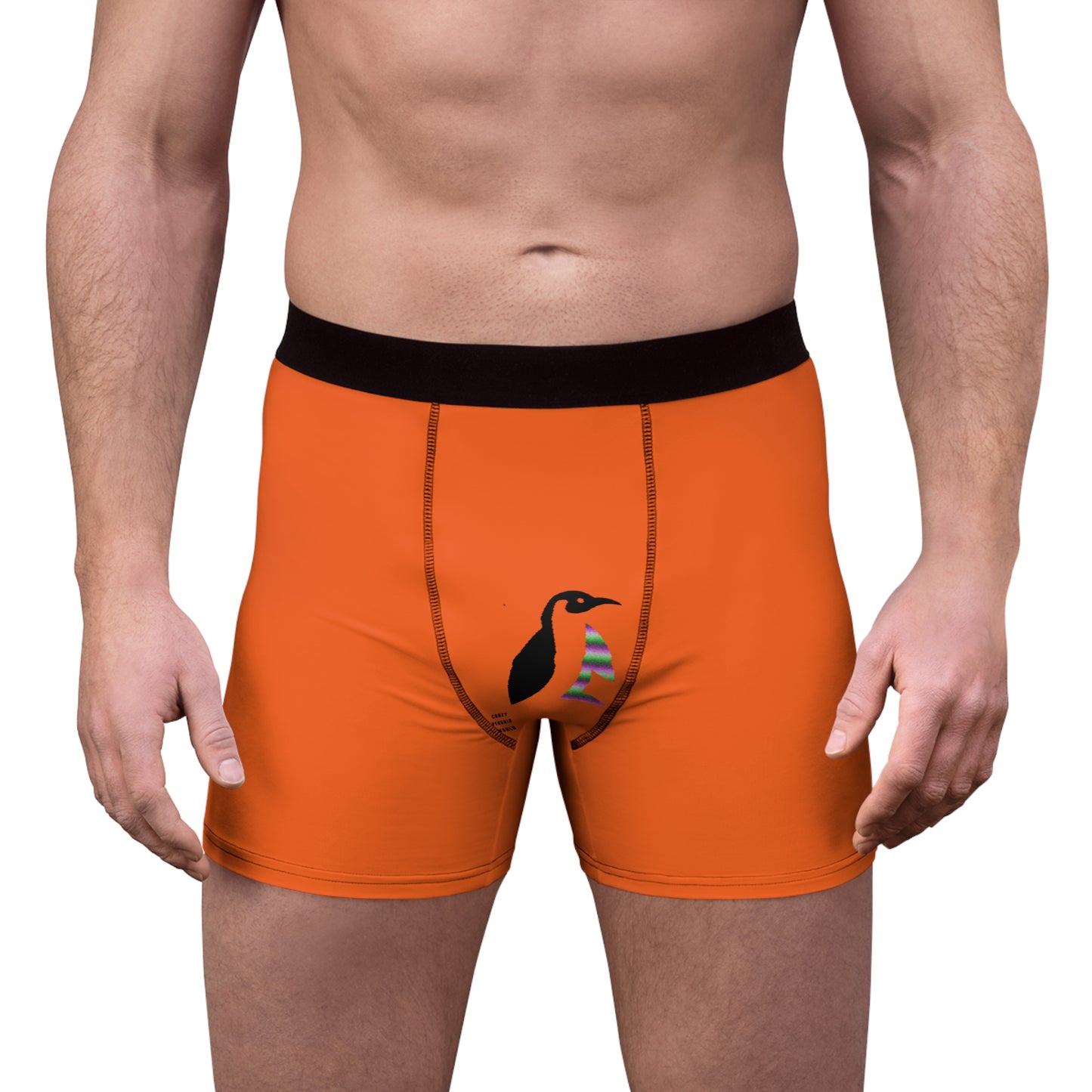 Men's Boxer Briefs: Baseball Orange