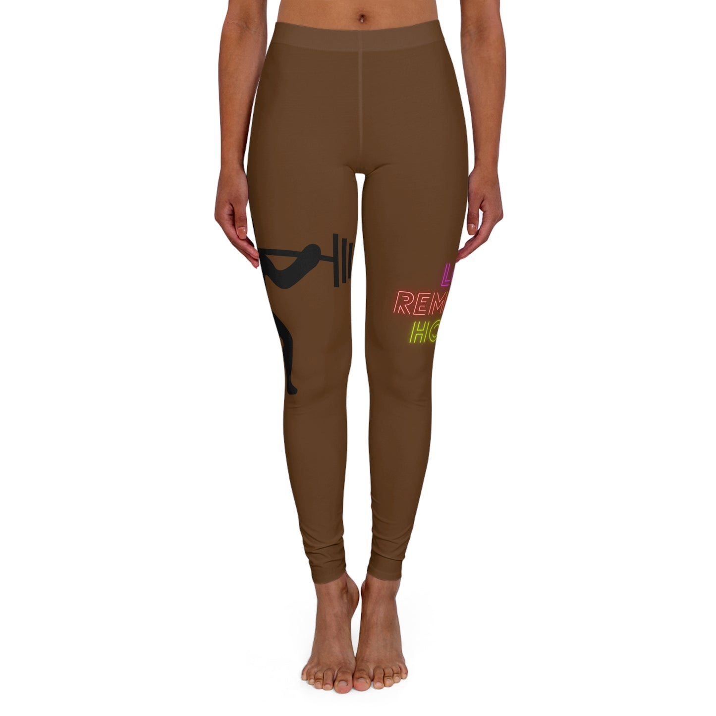 Women's Spandex Leggings: Weightlifting Brown