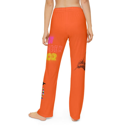 Kids Pajama Pants: Writing Orange