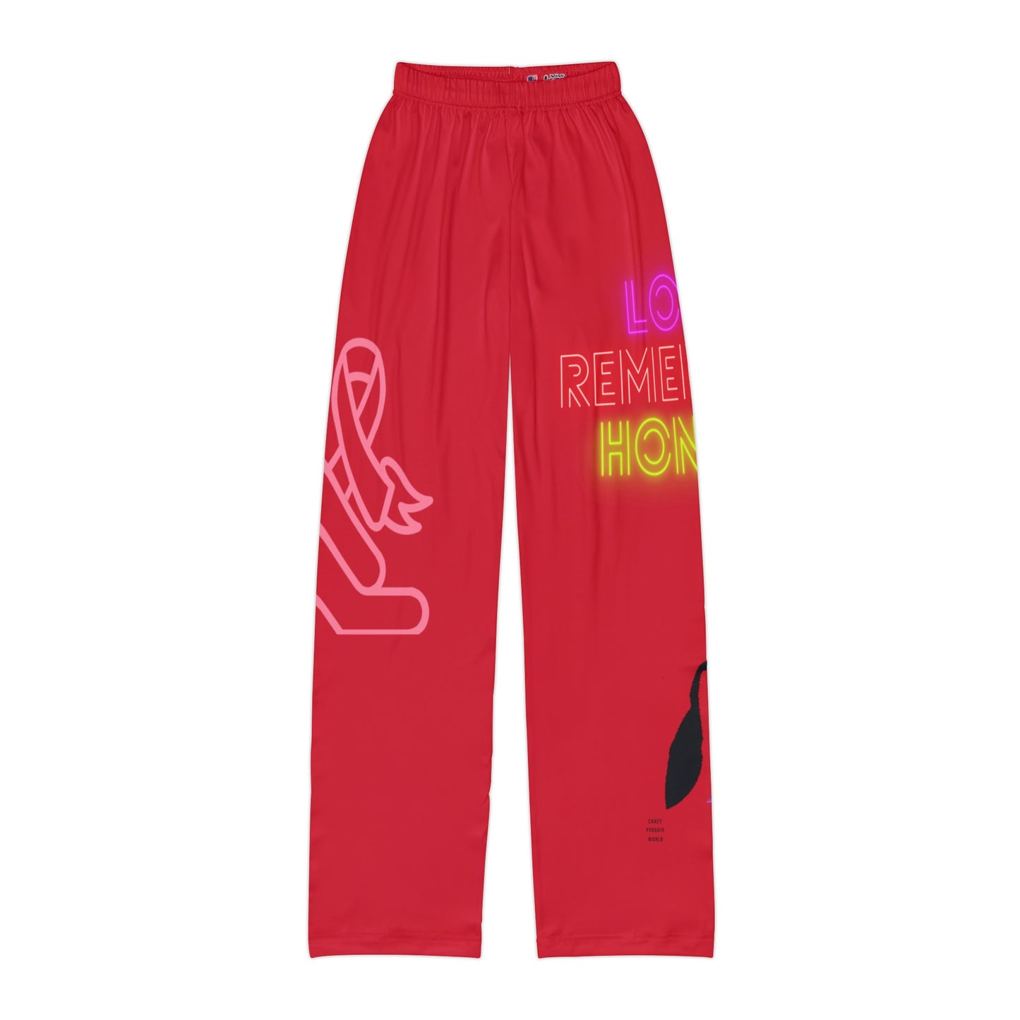 Kids Pajama Pants: Fight Cancer Dark Red