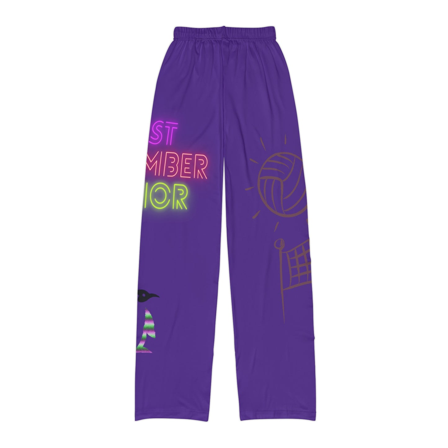 Kids Pajama Pants: Volleyball Purple