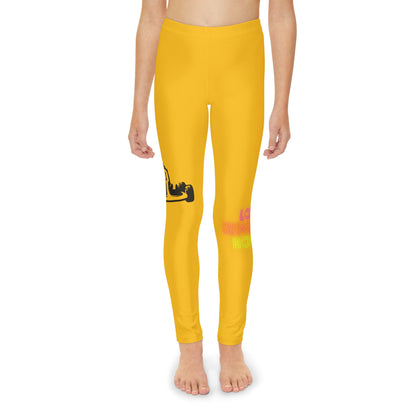 Youth Full-Length Leggings: Racing Yellow