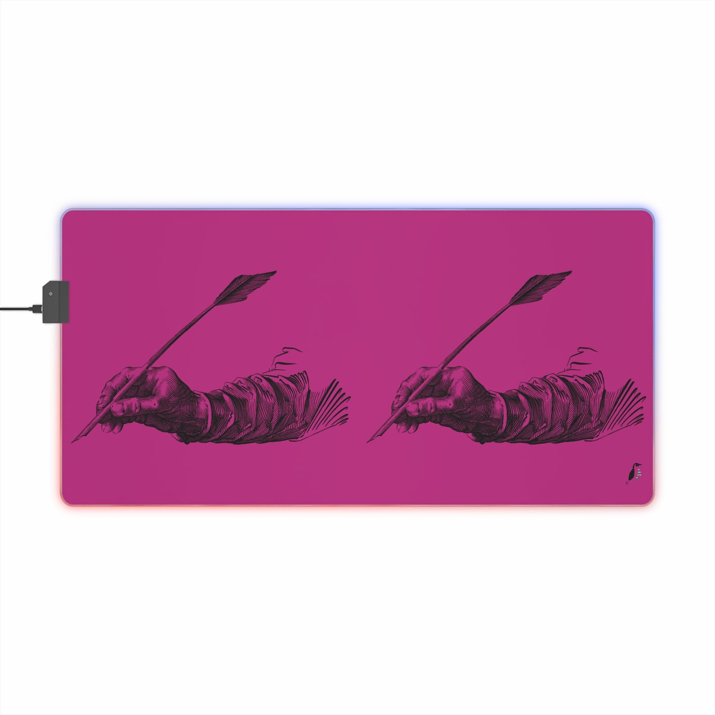 LED Gaming Mouse Pad: Writing Pink