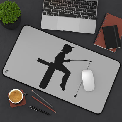 Desk Mat: Fishing Lite Grey