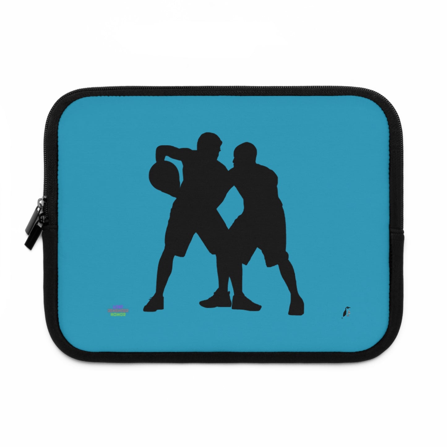 Laptop Sleeve: Basketball Turquoise