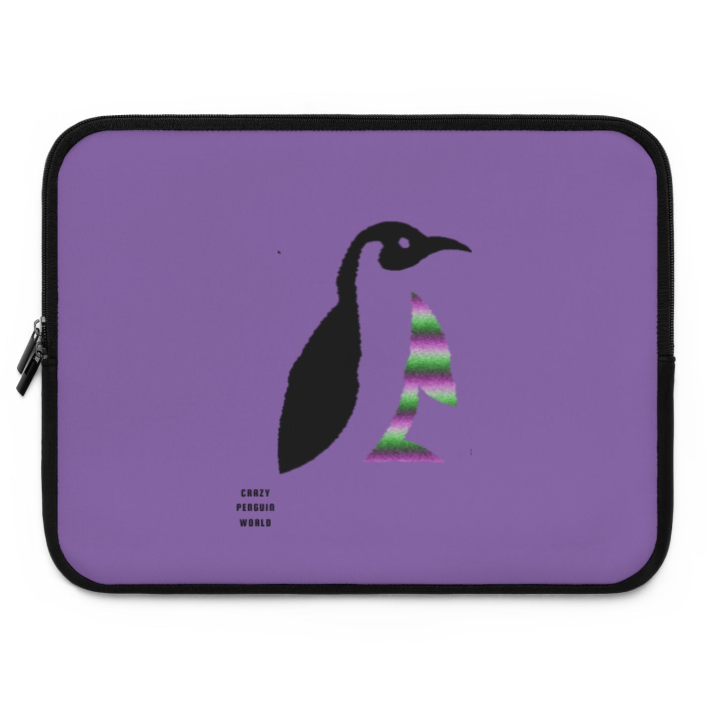 Laptop Sleeve: Crazy Penguin World Logo Lite Purple