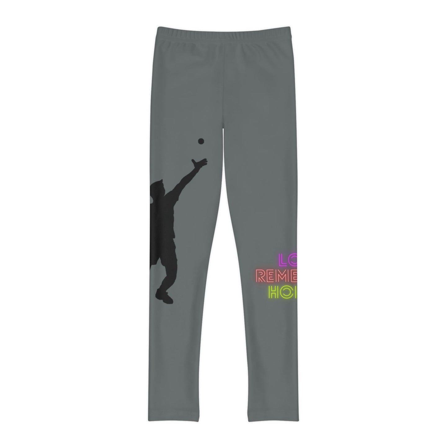 Youth Full-Length Leggings: Tennis Dark Grey