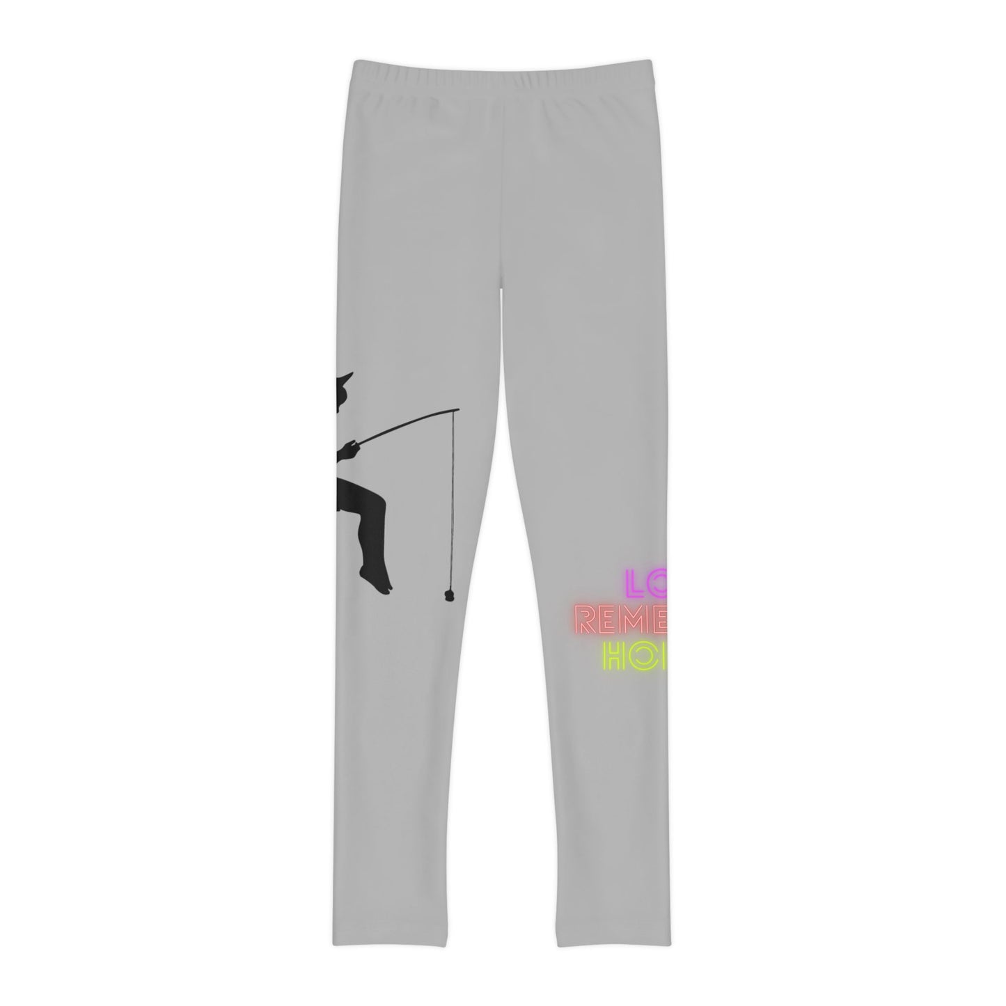 Youth Full-Length Leggings: Fishing Lite Grey