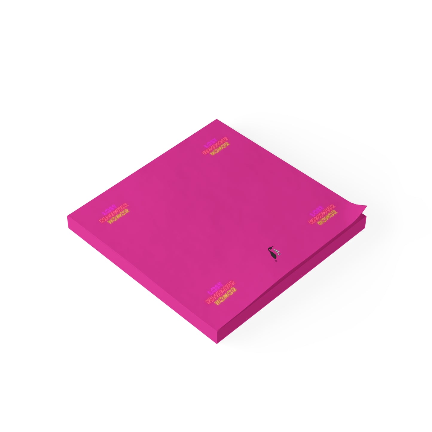 Post-it® Note Pads: Lost Remember Honor Pink