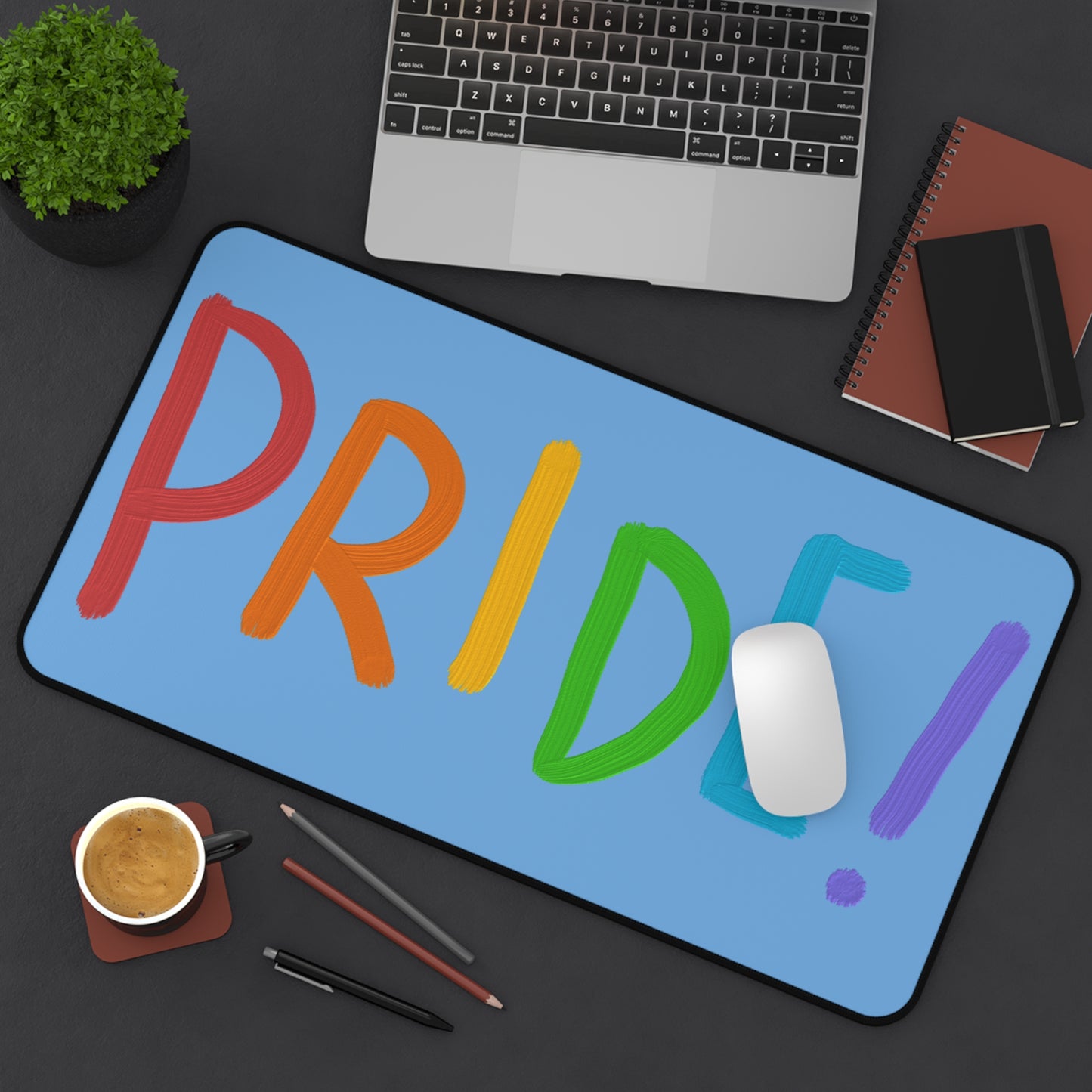 Desk Mat: LGBTQ Pride Lite Blue