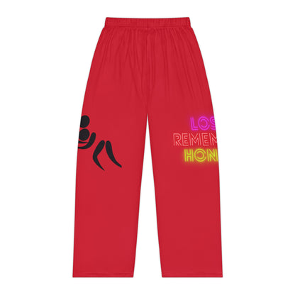 Women's Pajama Pants: Wrestling Dark Red