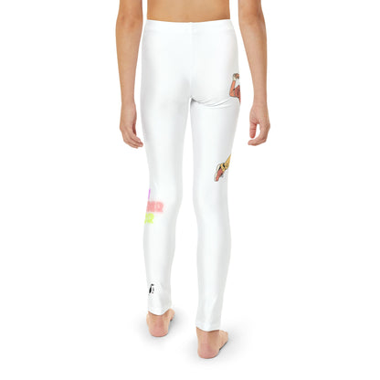 Youth Full-Length Leggings: Golf White