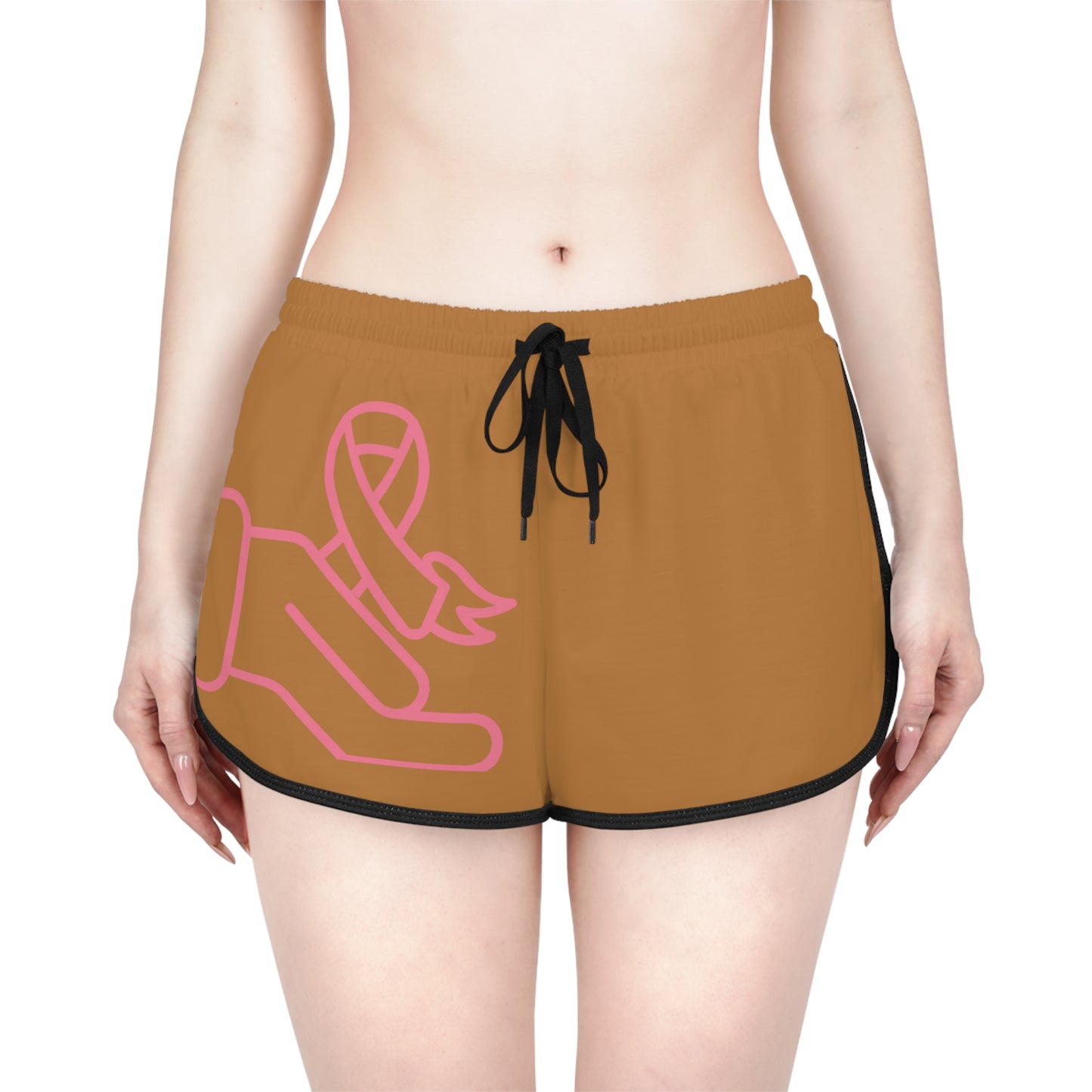 Women's Relaxed Shorts: Fight Cancer Lite Brown