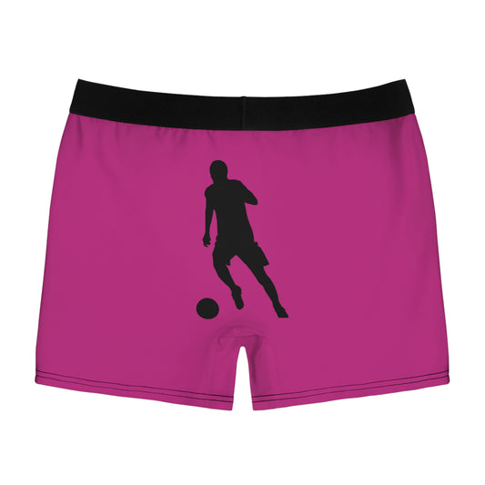 Men's Boxer Briefs: Soccer Pink