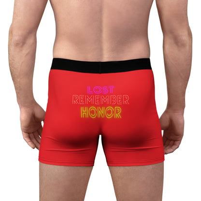 Men's Boxer Briefs: Lost Remember Honor Red