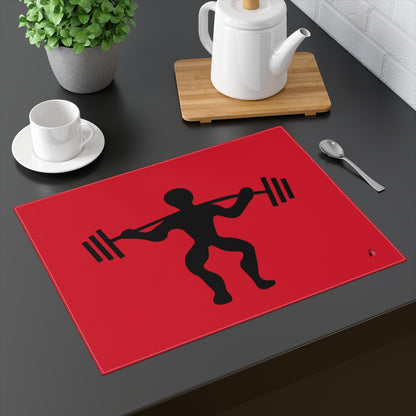 Placemat, 1pc: Weightlifting Dark Red