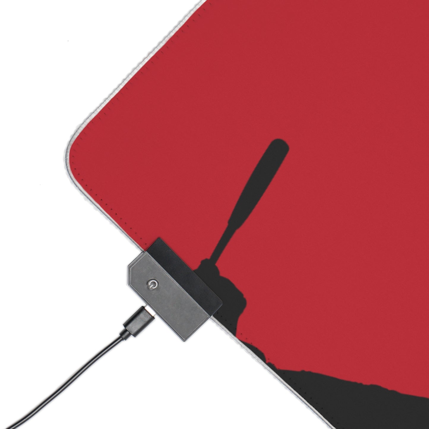 LED Gaming Mouse Pad: Baseball Dark Red