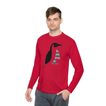 Lightweight Long Sleeve Tee: Crazy Penguin World Logo #2