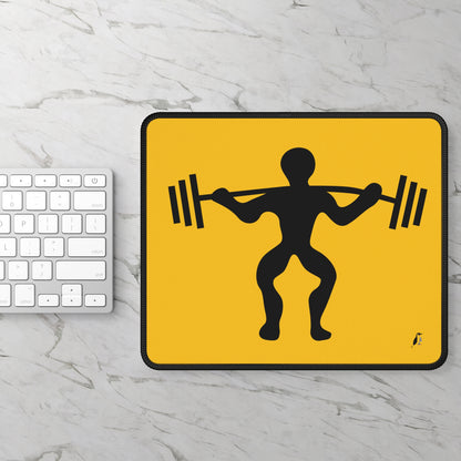 Gaming Mouse Pad: Weightlifting Yellow