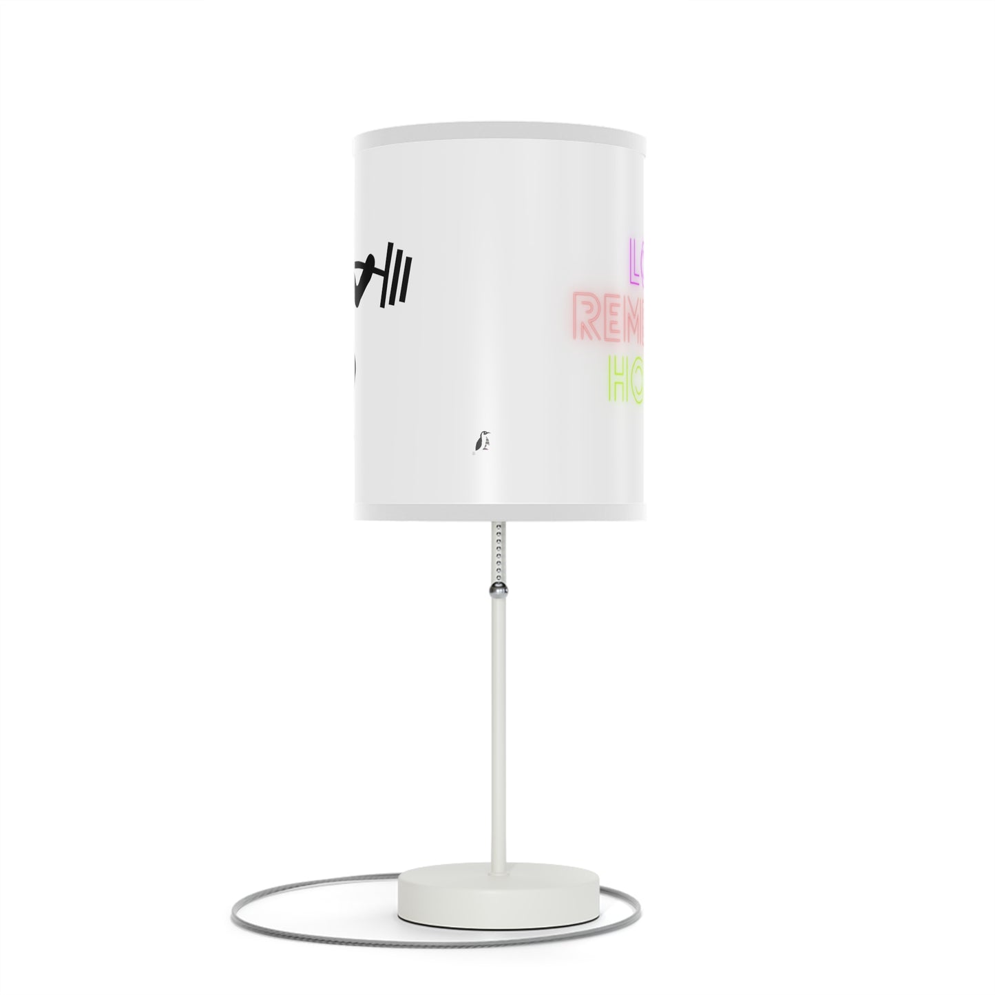 Lamp on a Stand, US|CA plug: Weightlifting White