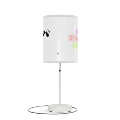 Lamp on a Stand, US|CA plug: Weightlifting White