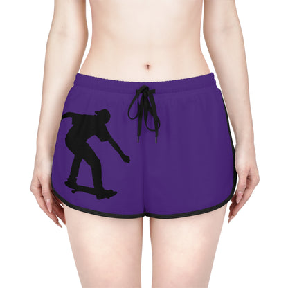 Women's Relaxed Shorts: Skateboarding Purple