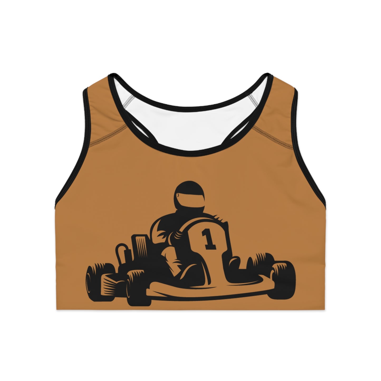 Sports Bra: Racing Lite Brown